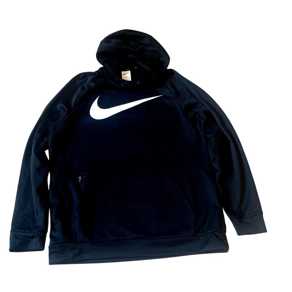 Nike Therma Fit Swoosh Pullover Hoodie Men's Medium Black